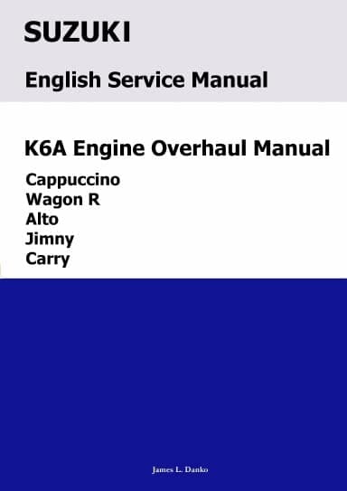 Suzuki K6A Engine Overhaul Manual