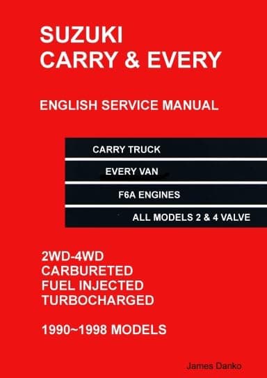 Suzuki Carry Truck & Every Van English Mechanical Service Manual